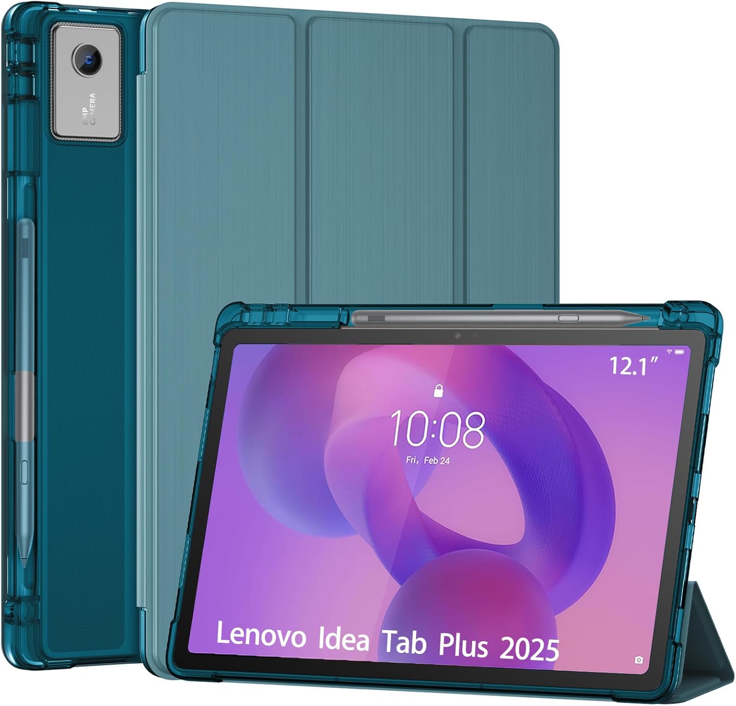 Smart Case for 2025 Lenovo Idea Tab Plus 12.1 Inch/Tab K12, green