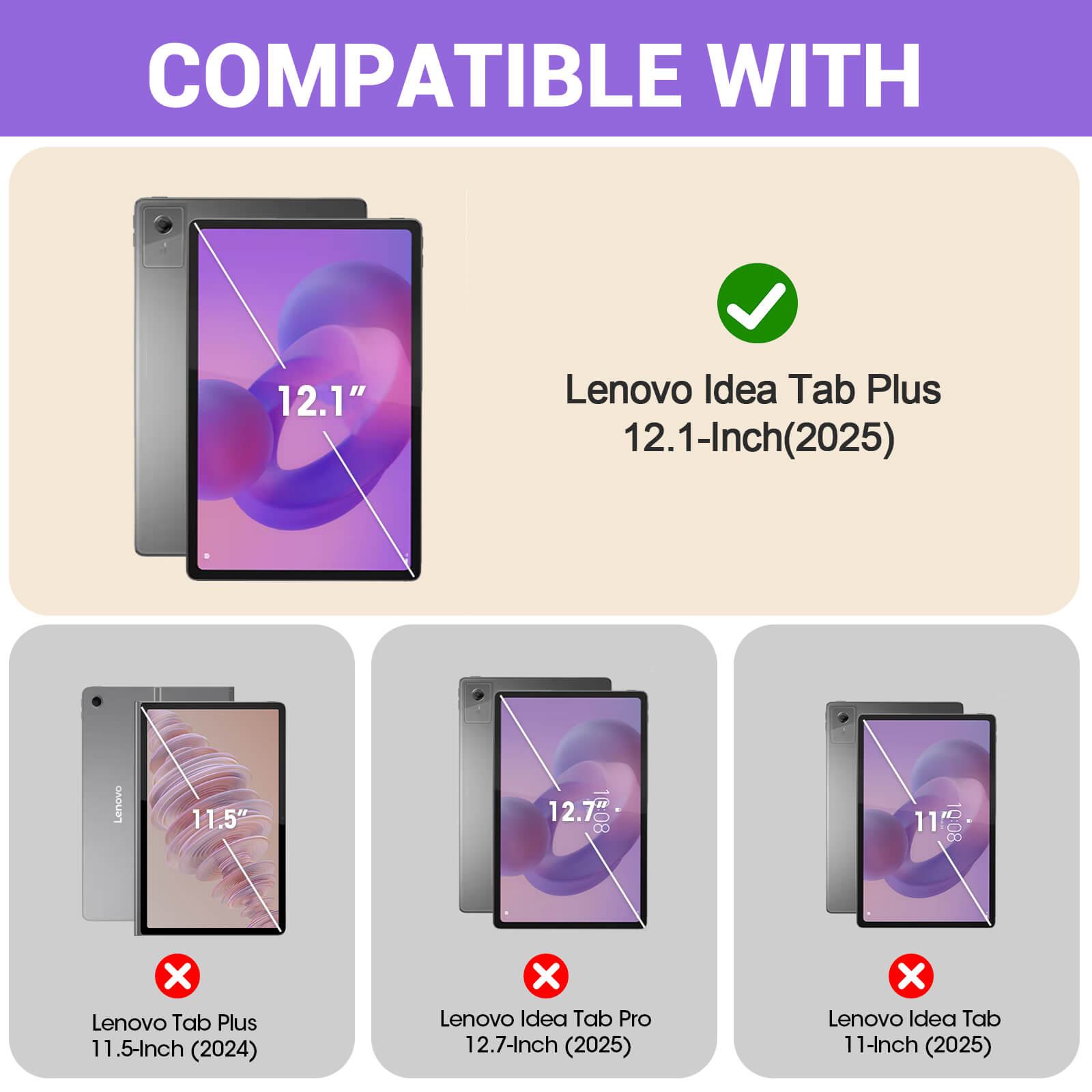 Tempered Glass Film Guard for Lenovo Idea Tab Plus/Tab K12 (TB361FU/TB361ZU)