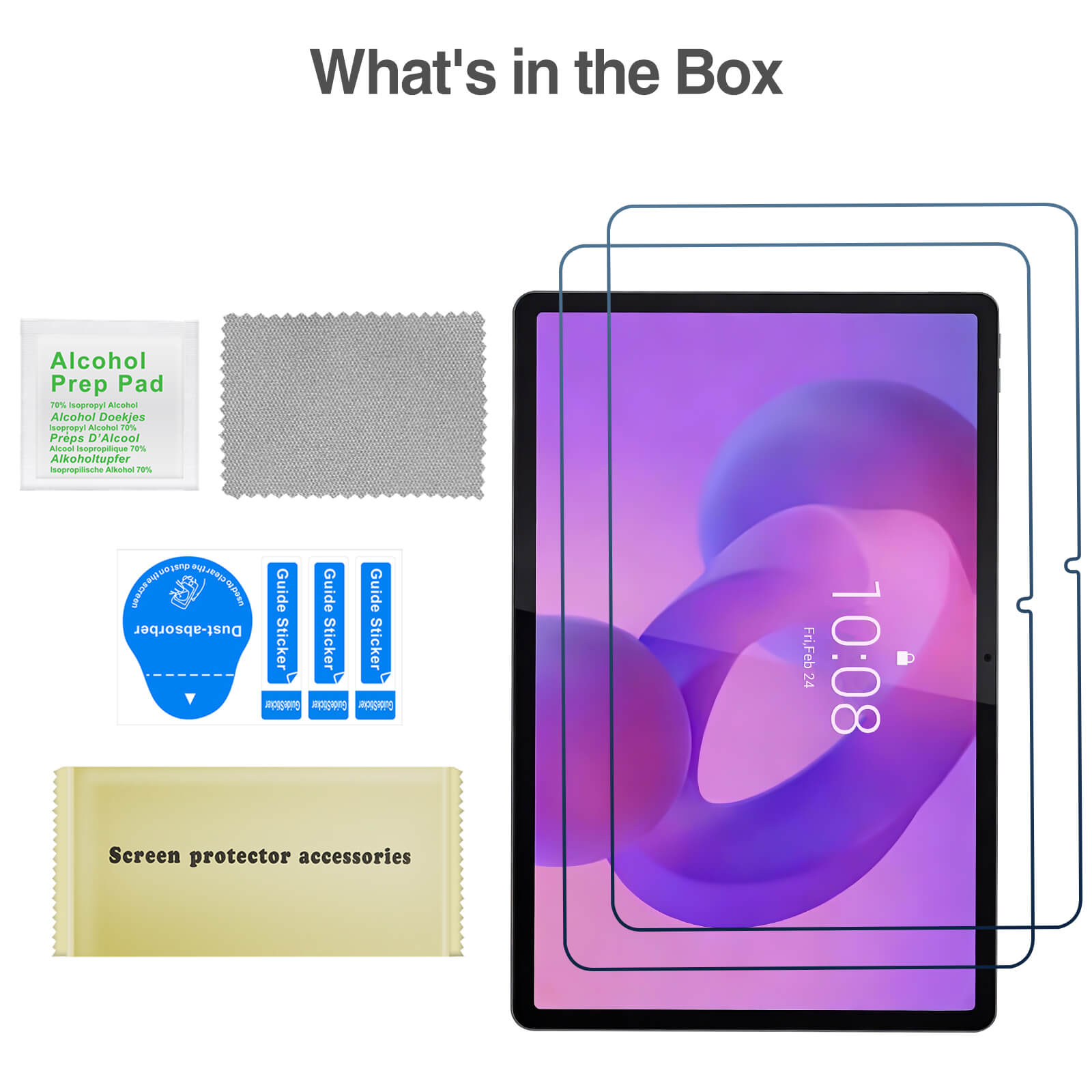 Tempered Glass Film Guard for Lenovo Idea Tab Plus/Tab K12 (TB361FU/TB361ZU)