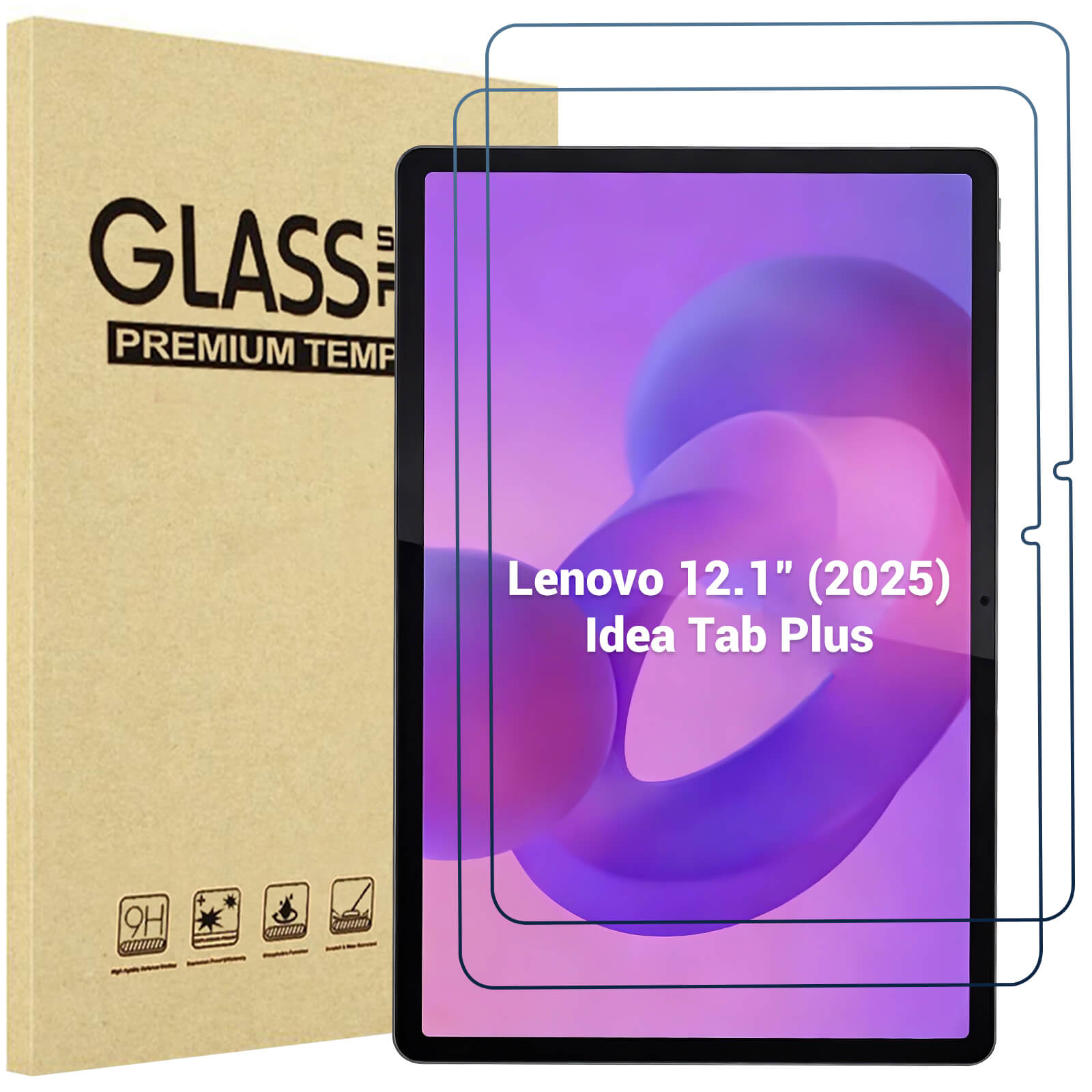 Tempered Glass Film Guard for Lenovo Idea Tab Plus/Tab K12 (TB361FU/TB361ZU)