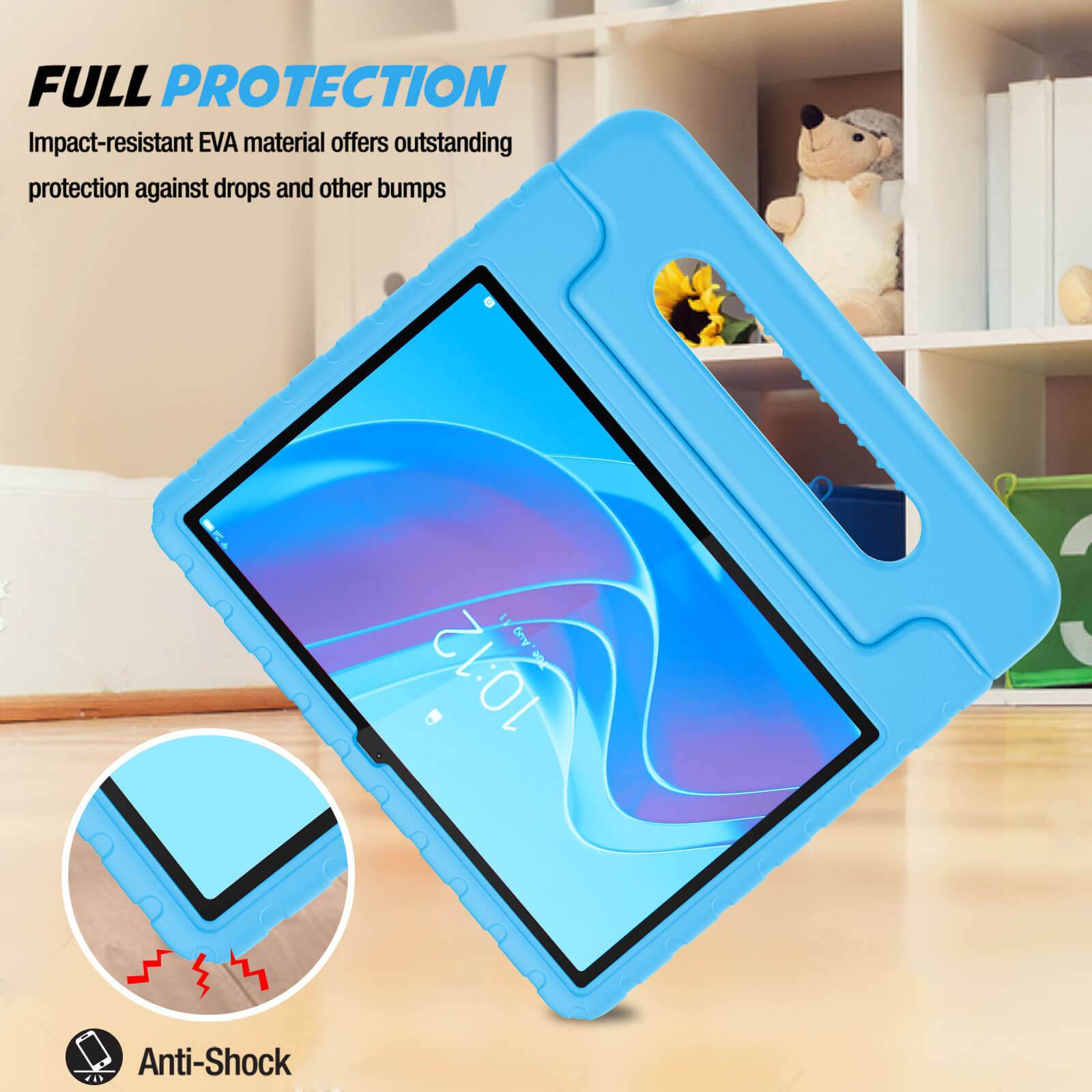 Kids Case for Lenovo Tab M11 / Lenovo Tab K11 LTE 2024, Shockproof Lightweight Kids Friendly Case with Convertible Handle Stand for Girls Boys Children Toddler Baby