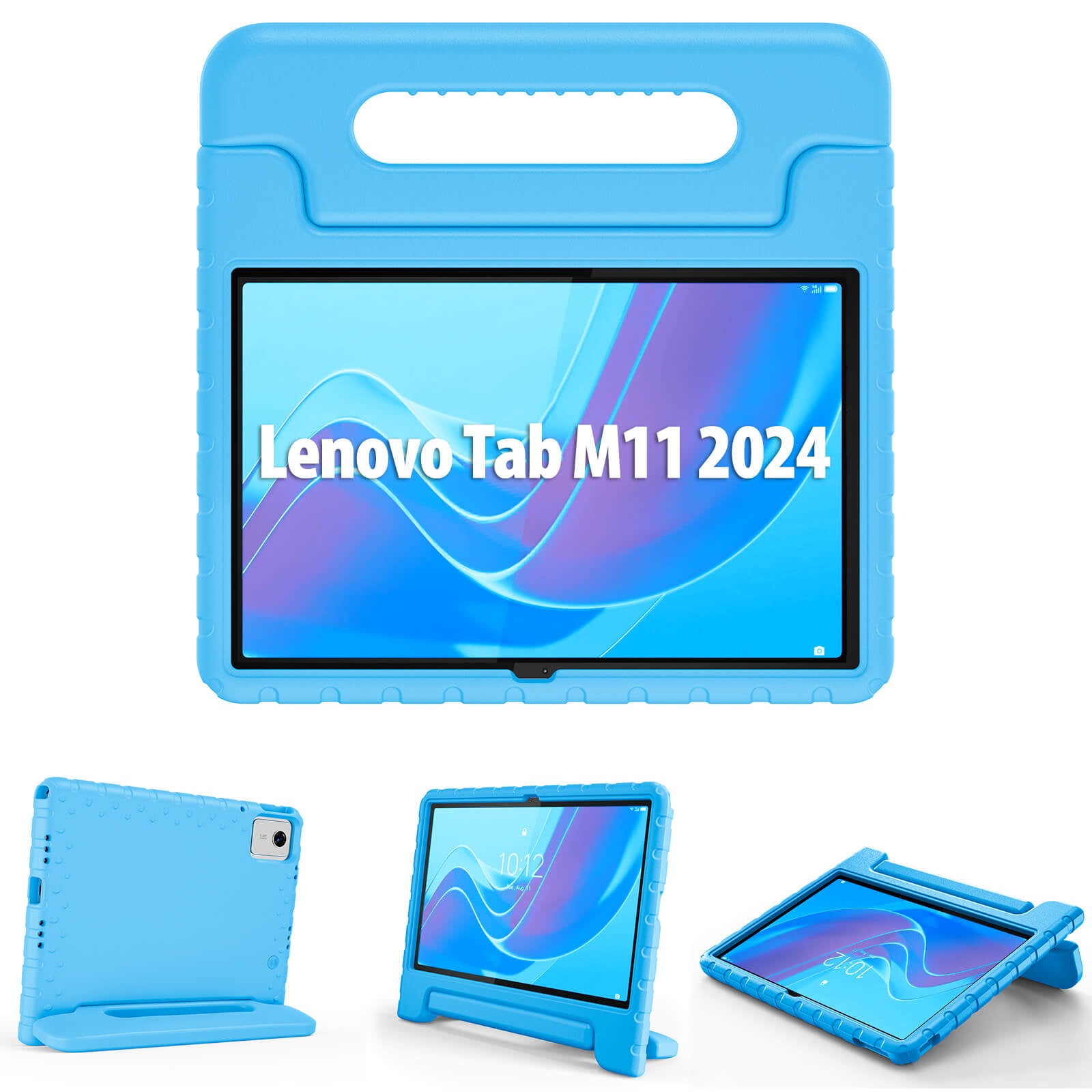 Kids Case for Lenovo Tab M11 / Lenovo Tab K11 LTE 2024, Shockproof Lightweight Kids Friendly Case with Convertible Handle Stand for Girls Boys Children Toddler Baby