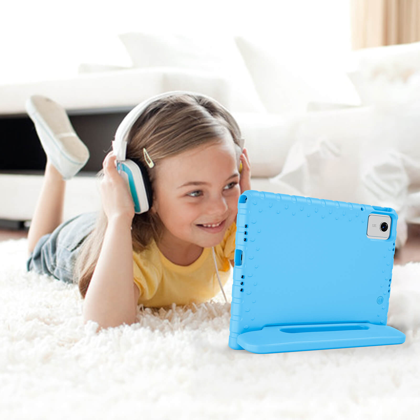 Kids Case for Lenovo Tab M11 / Lenovo Tab K11 LTE 2024, Shockproof Lightweight Kids Friendly Case with Convertible Handle