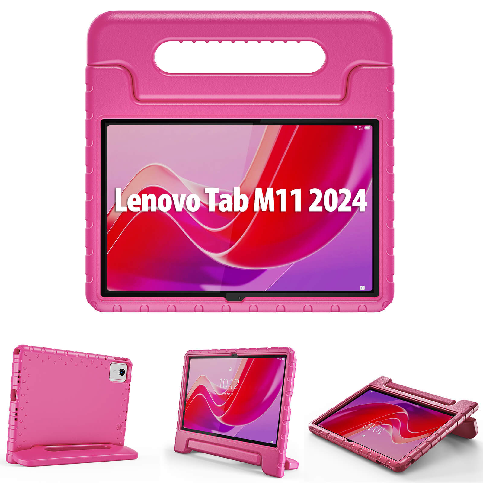 Kids Case for Lenovo Tab M11 / Lenovo Tab K11 LTE 2024, Shockproof Lightweight Kids Friendly Case with Convertible Handle Stand for Girls Boys Children Toddler Baby