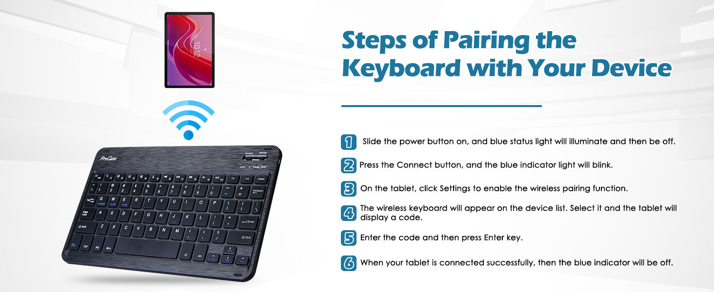 PU Leather Case with Magnetically Detachable Wireless Keyboard for Lenovo Tab M11 / Tab K11 LTE 11 Inch