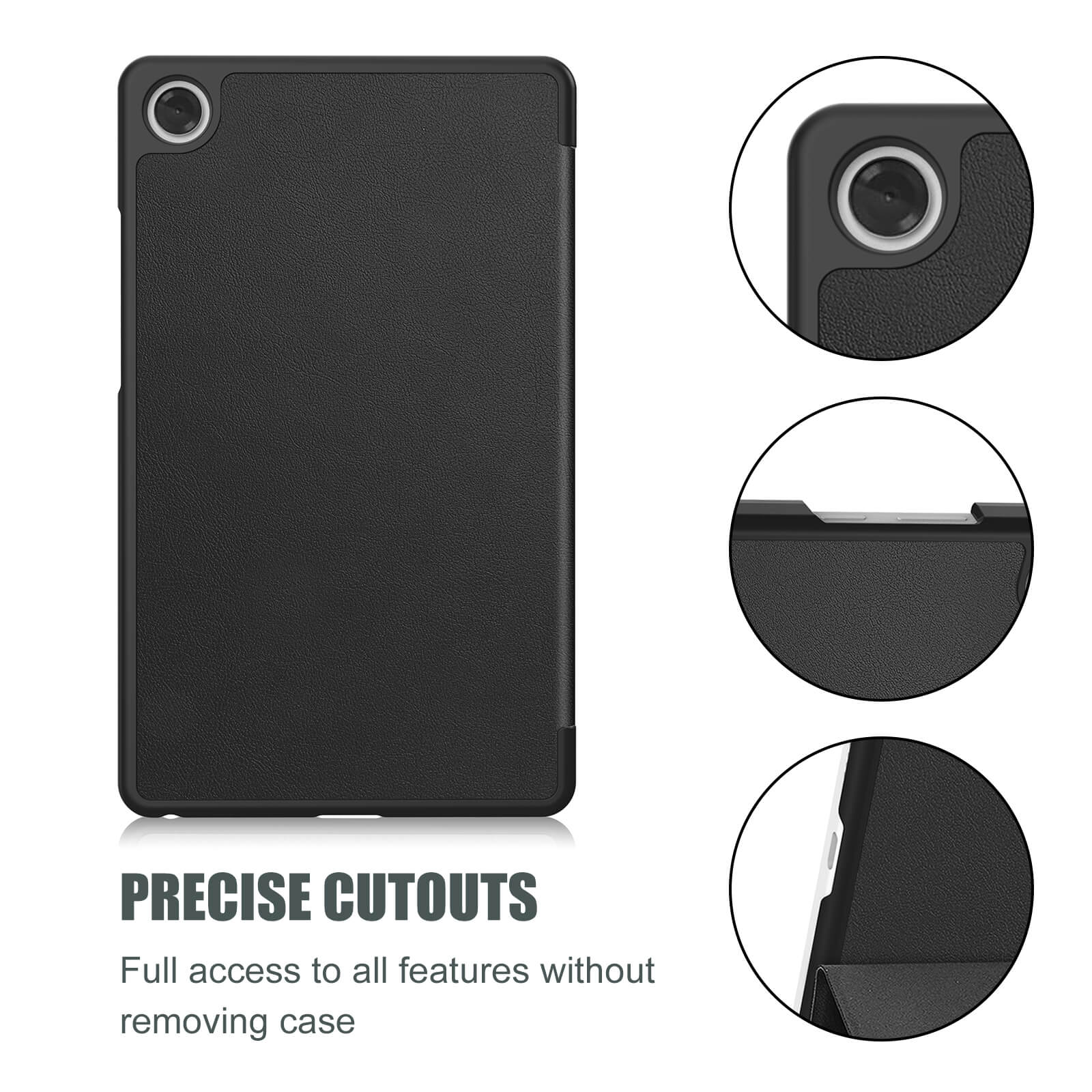 ProCase for Lenovo Tab One/K9 8.7" (2025) Slim Protective Folio Case | Trifold Stand | Auto Sleep/Wake | Hard Shell | Black | Compatible with TB305XU/TB305FU