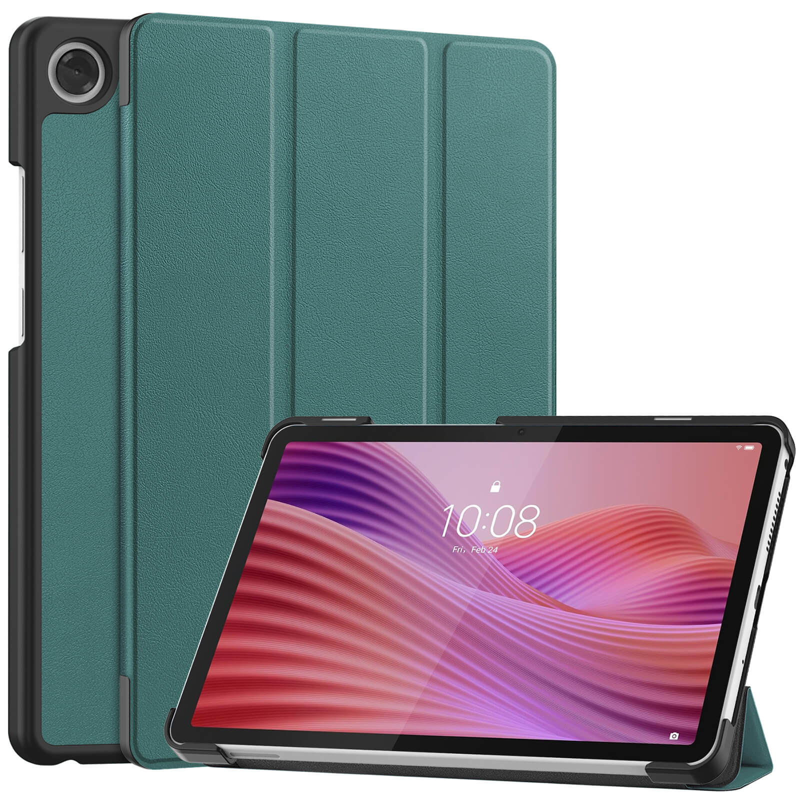 ProCase for Lenovo Tab One/K9 8.7" (2025) Slim Protective Folio Case | Trifold Stand | Auto Sleep/Wake | Hard Shell | Black | Compatible with TB305XU/TB305FU