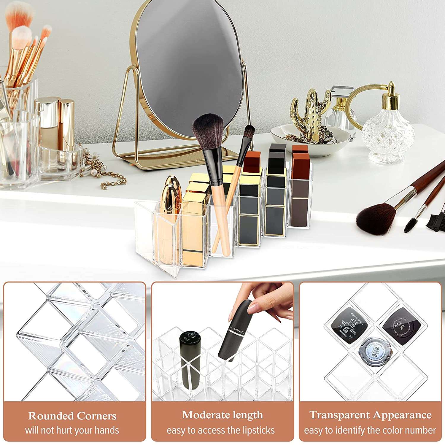 (2 Pack) Multipurpose Silicone Makeup Brush Holder | Lolalet