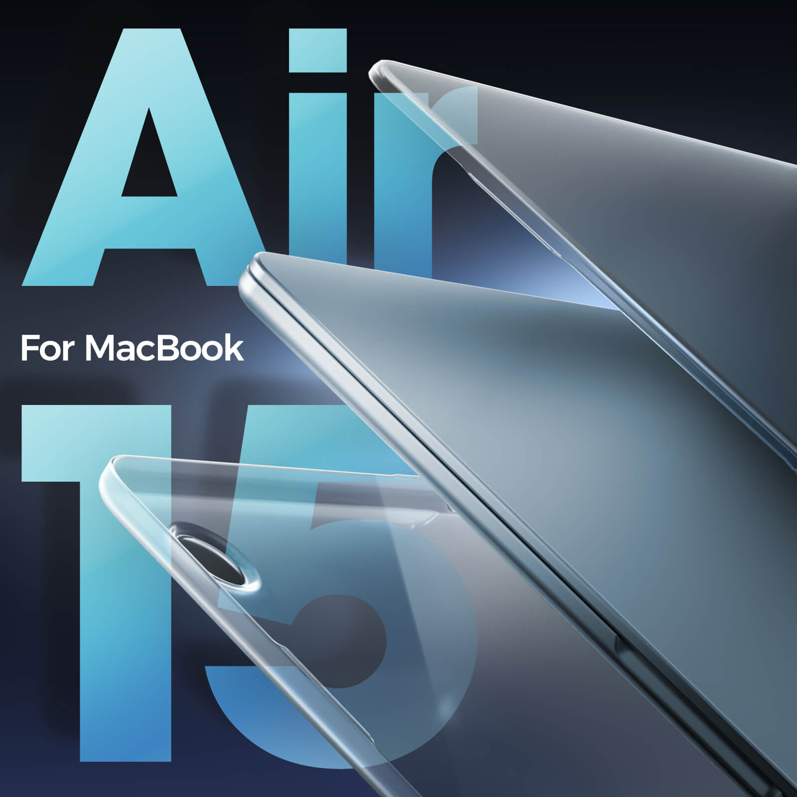 Hard Shell Case for MacBook Air 15 inch 2025 2024 2023 2022, M4 A3241, M3 A3114, M2 A2941, Laptop Cover for MacBook Air 15.3"