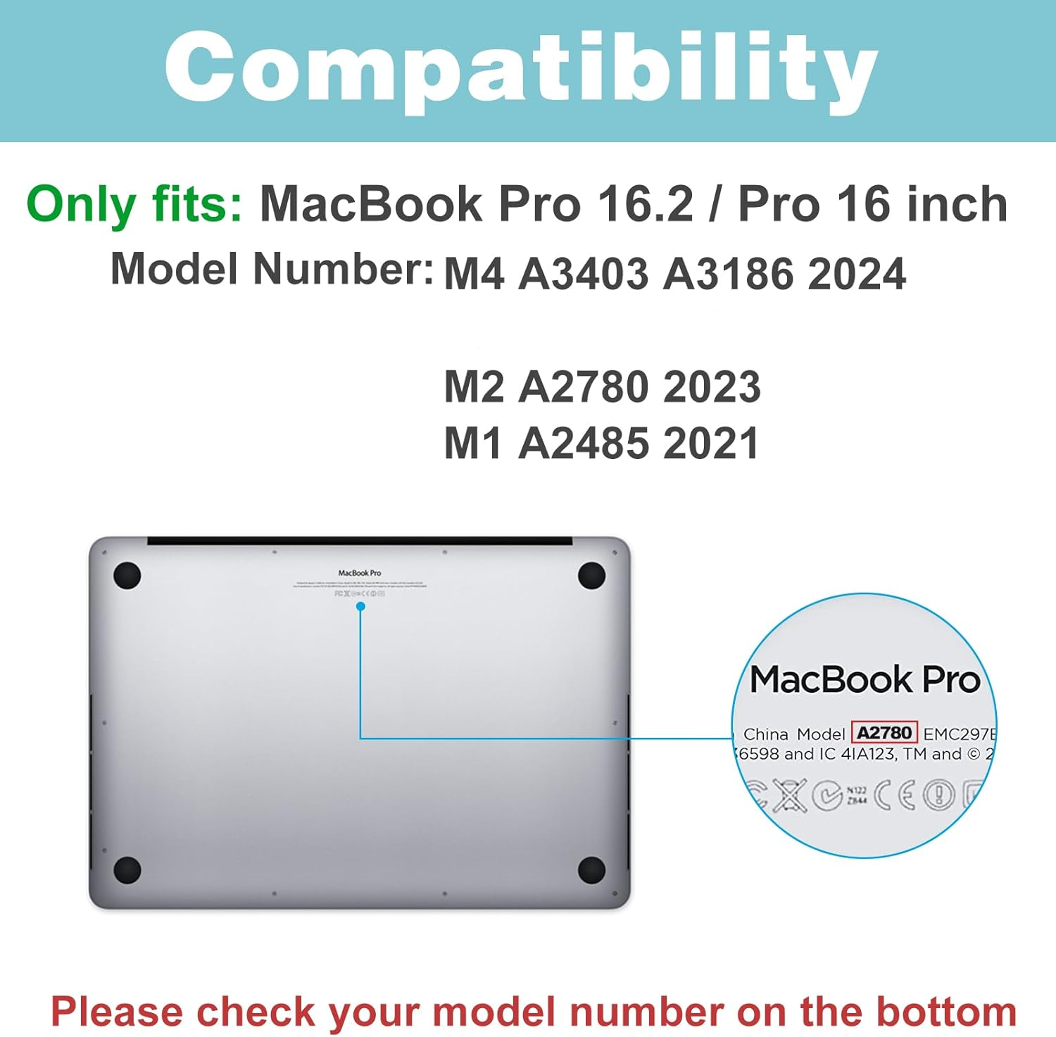 MacBook Pro 16.2 Inch 2024 (M4 A3403 A3186)/Pro 16 2023 2022 2021 (M3 A2991 /M2 A2780 /M1 A2485), Translucent Hard Shell Cases Shockproof Cover