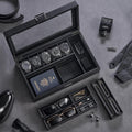 Men's Jewelry Box, Jewellry Storage Holder Organizer Case for Watch Sunglasses Rings Cufflinks Accessories, Gift for Male Father Boyfriend