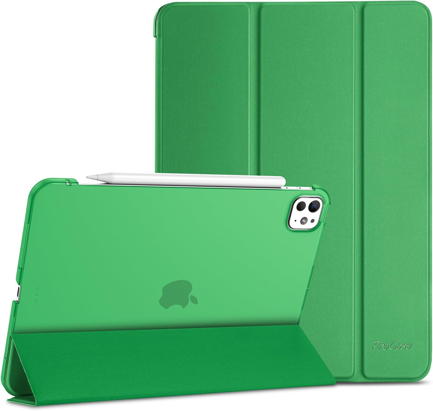 Smart Case for iPad Pro 11 Inch M5 2025/M4 2024 (Model: A3357/A3358/A3359/A2836/A2837/A3006), Slim Folio Stand Hard Back Shell Protective Tablet Cover for iPad Pro 11" 6th/5th Gen -LightGreen