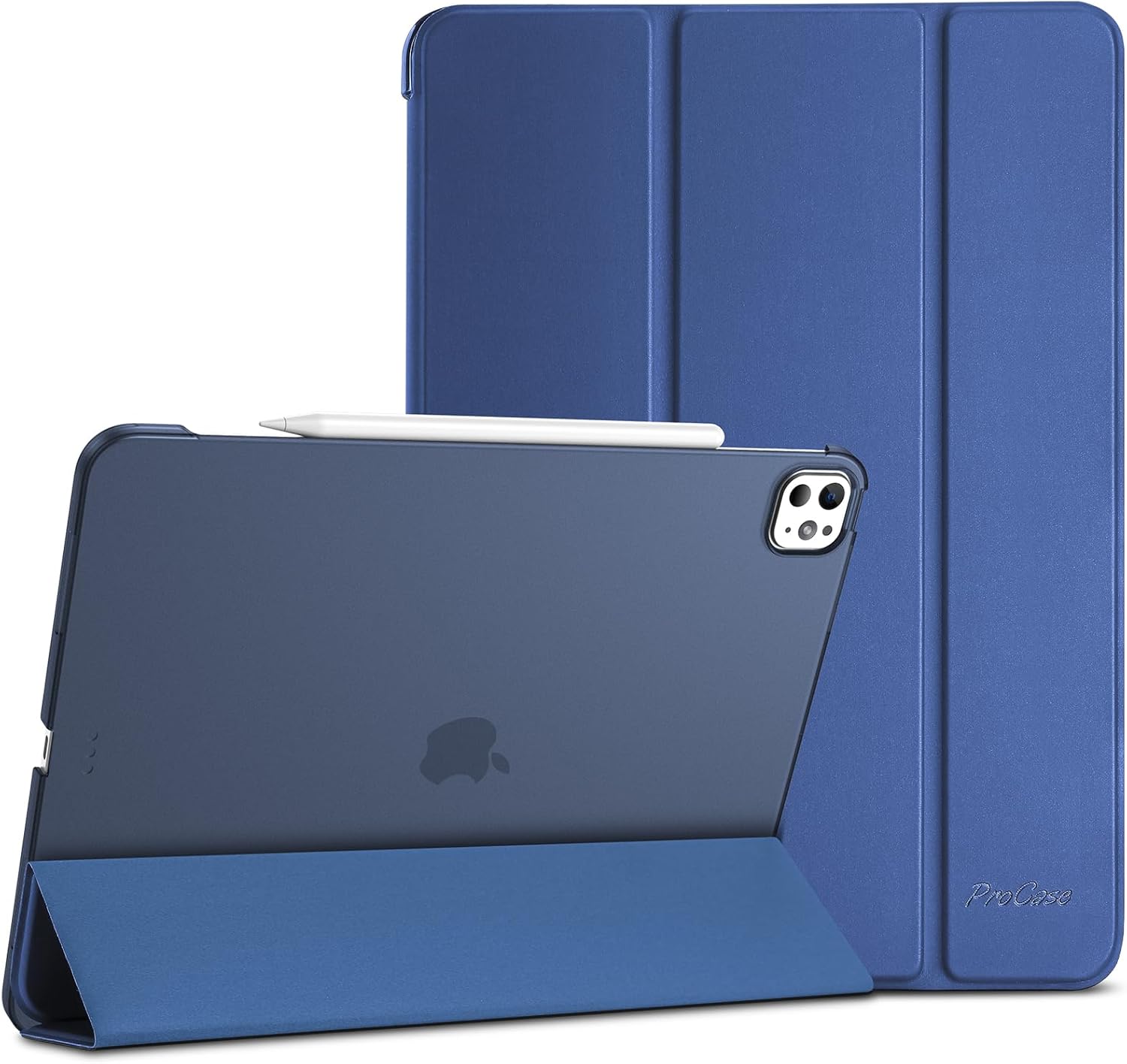 iPad Pro 13 Inch Case M5 2025/ M4 2024, Smart Cover iPad Pro M5 M4 Case 13 Inch, Slim Stand Translucent Hard Shell Back, Supports Touch ID, Auto Wake/Sleep, blue