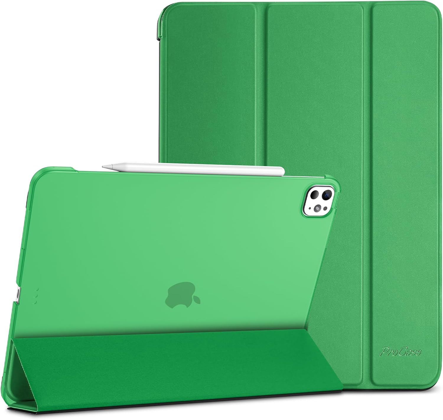 iPad Pro 13 Inch Case M5 2025/ M4 2024, Smart Cover iPad Pro M5 M4 Case 13 Inch, Slim Stand Translucent Hard Shell Back, Supports Touch ID, Auto Wake/Sleep, green