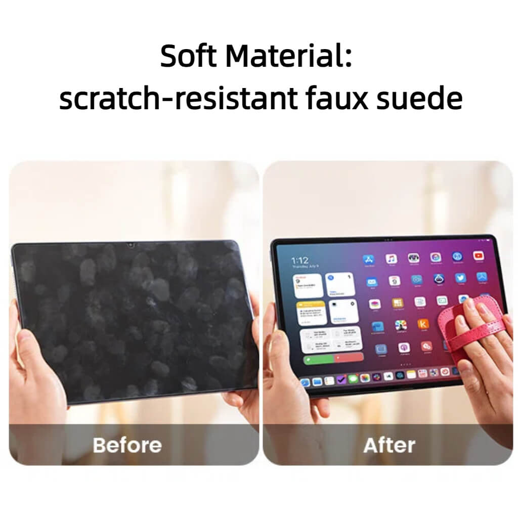 Elastic Strap Soft Cloth Wipes Screen Cleaner for iPad, iPhone, MacBook, Tablets, Laptop, Cellphone, Computer, Camera, TV Screen