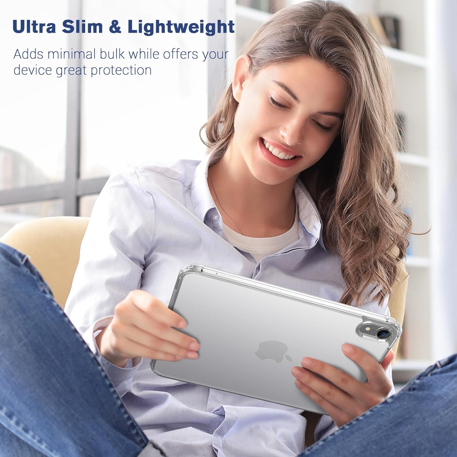 ProCase Slim Transparent Case for iPad mini 7th/6th Gen Clear