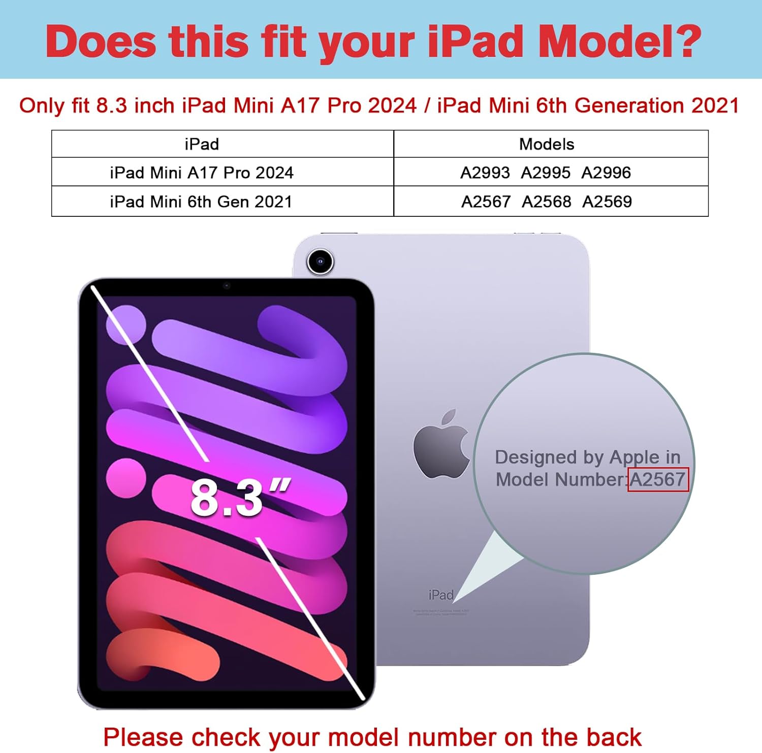 ProCase Slim Transparent Case for iPad mini 7th/6th Gen Clear