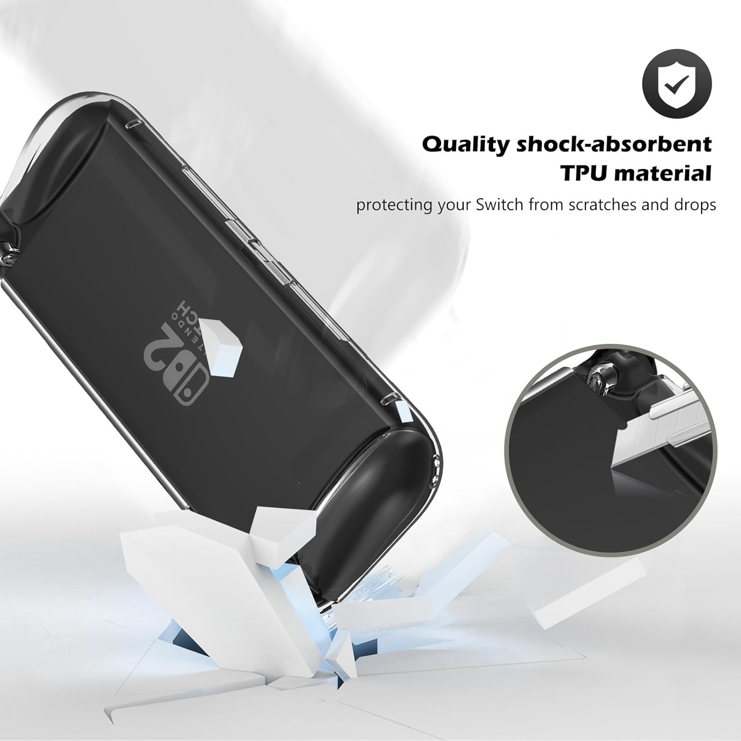ProCase Clear Cover Protective Case for Nintendo Switch 2 2025 Black