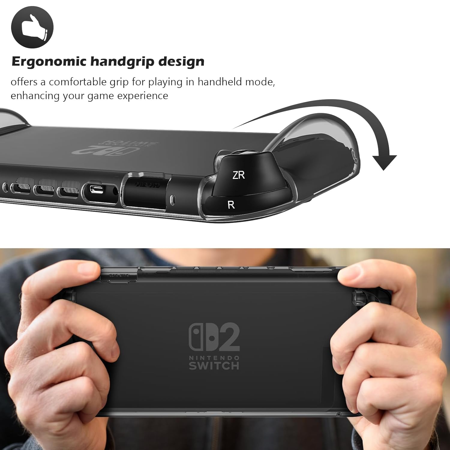 ProCase Clear Cover Protective Case for Nintendo Switch 2 2025 Black