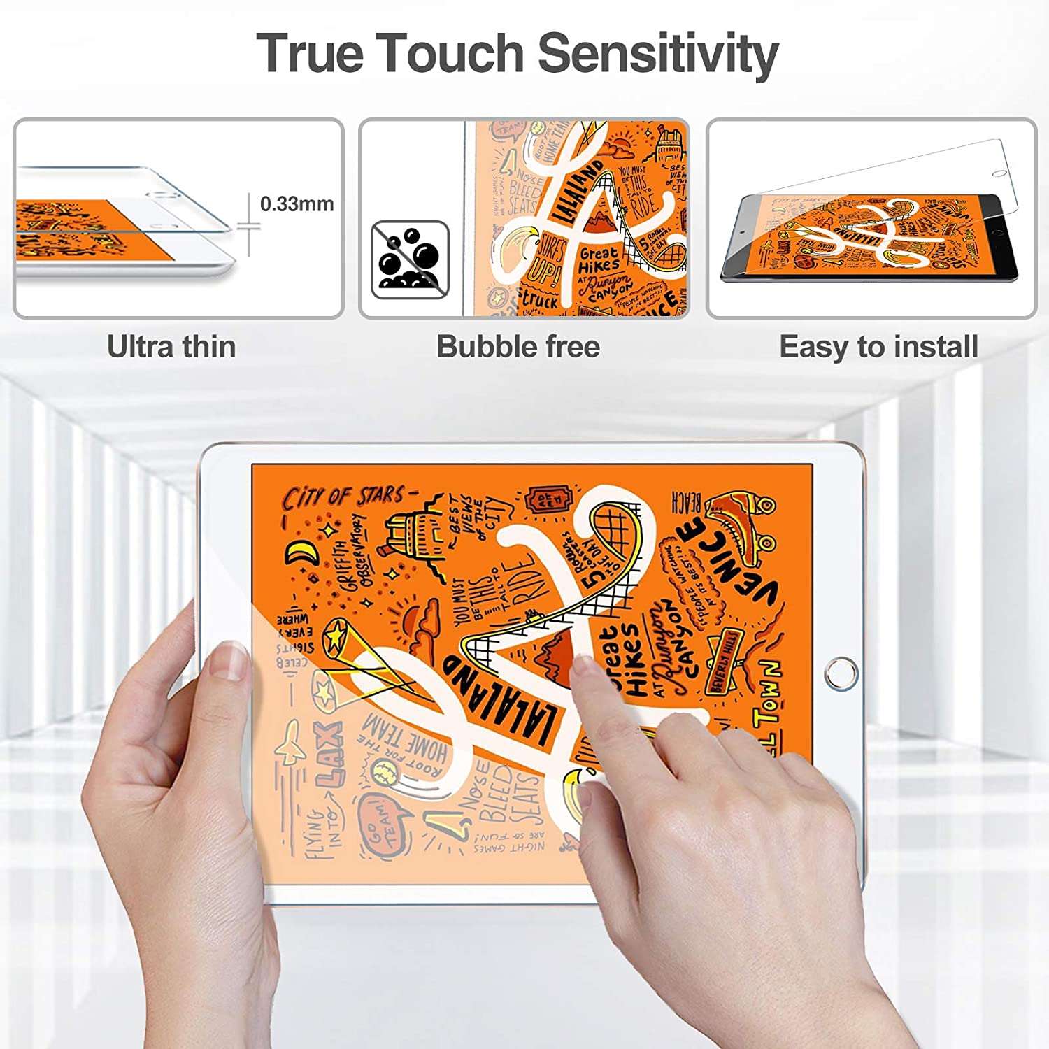 (2 Pack) iPad Mini 4th Gen/ 5th Gen Tempered Glass Screen Protector | ProCase
