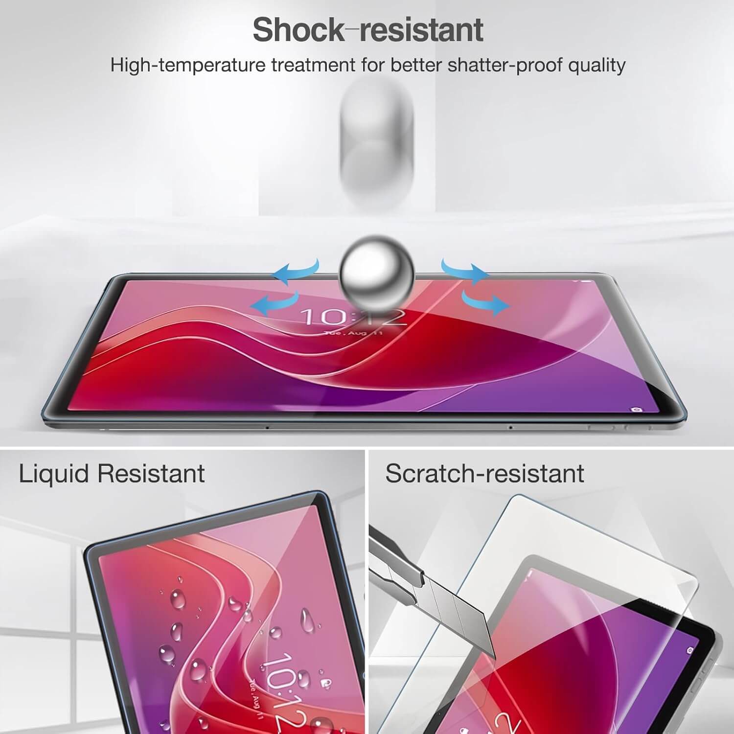 ProCase Tempered Glass Screen Protector for Lenovo Tab M11/Tab K11 LTE 2024