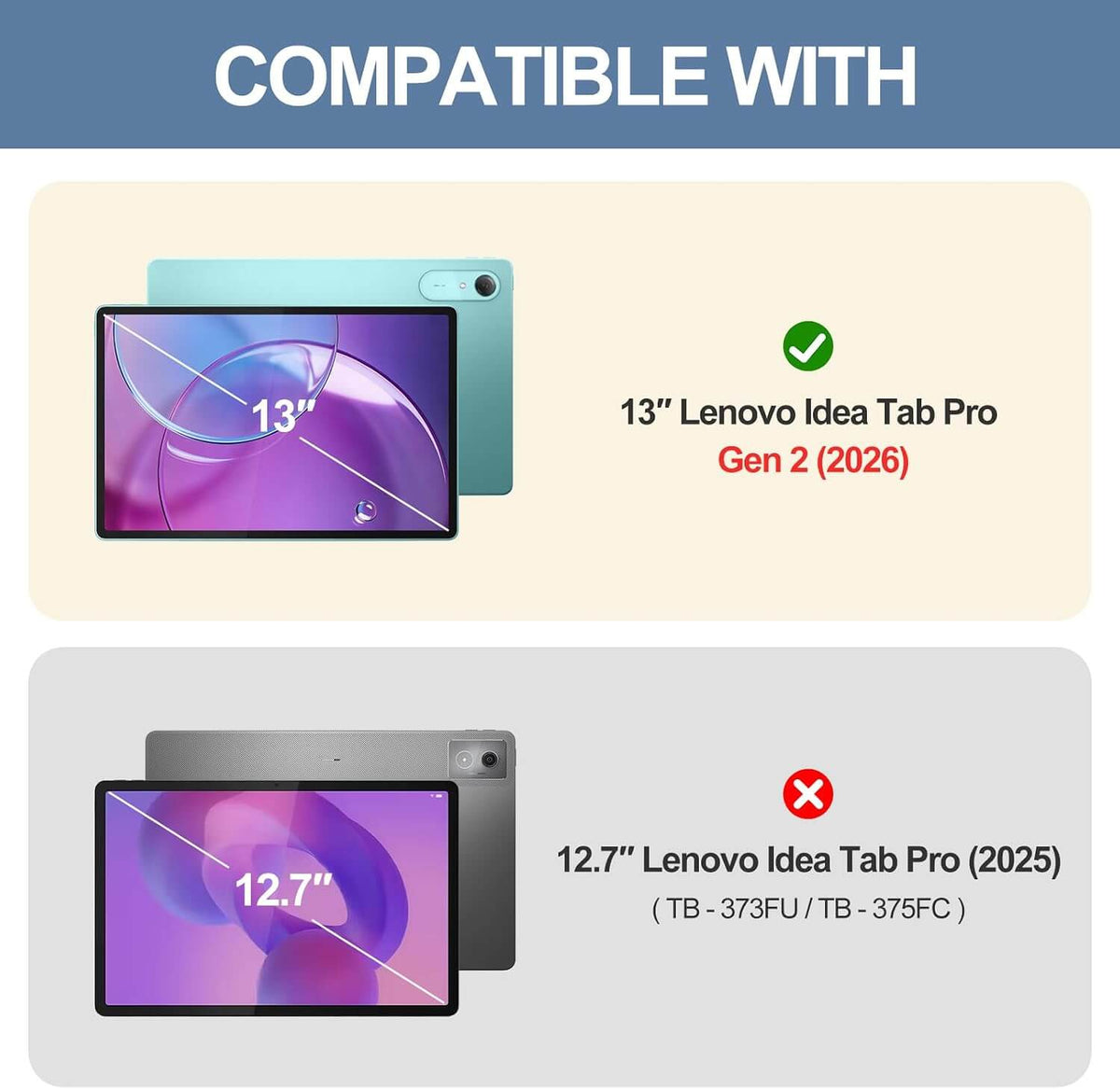 Tempered Glass Screen Protectors for Lenovo 13" Idea Tab Pro Gen 2 (2026) / Moto Pad 70 Pro