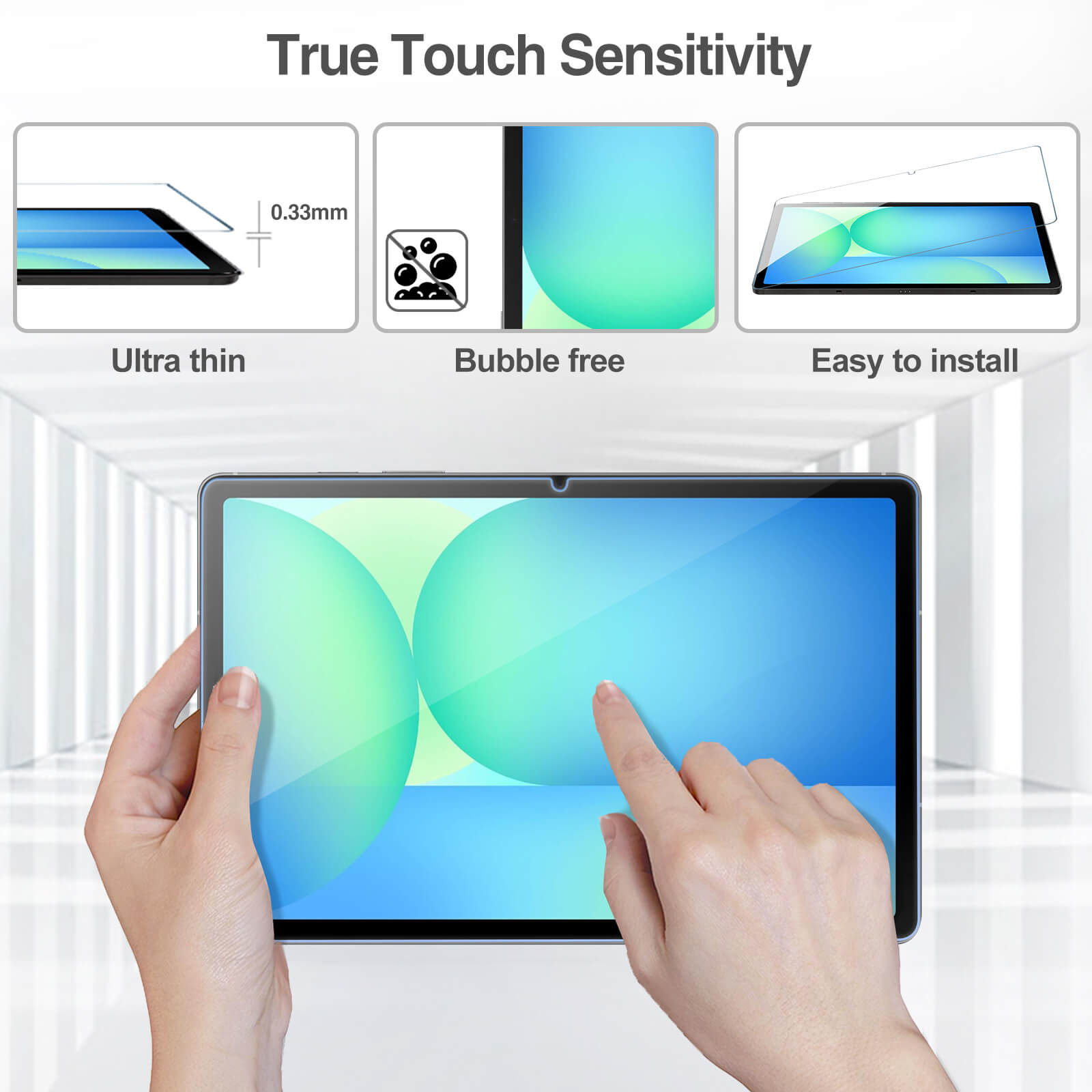 Hardness Tempered Glass Screen Film Guard for Tablet S10 FE+ (SM-X620/ X626/ X626B) 13.1 Inch