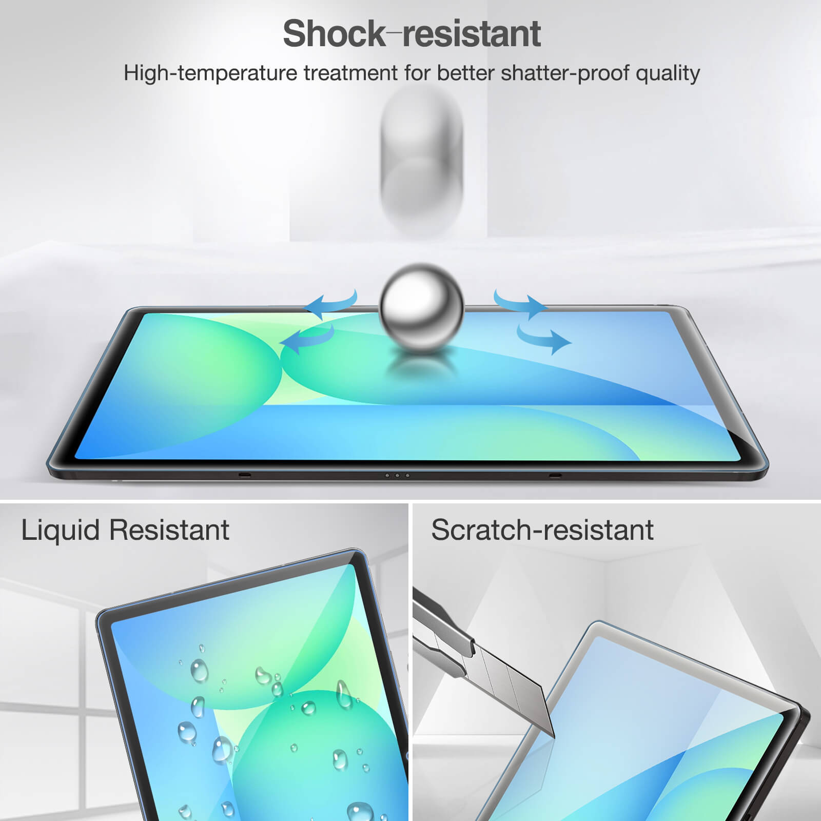 Hardness Tempered Glass Screen Film Guard for Tablet S10 FE+ (SM-X620/ X626/ X626B) 13.1 Inch