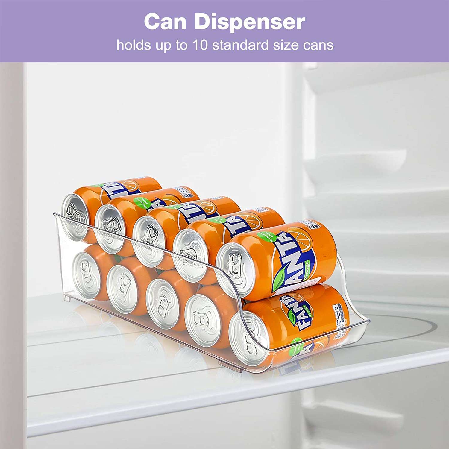 (2 Pack/ 3 Pack/ 4 Pack) Can Dispenser Storage Holder for Refrigerator | Puricon