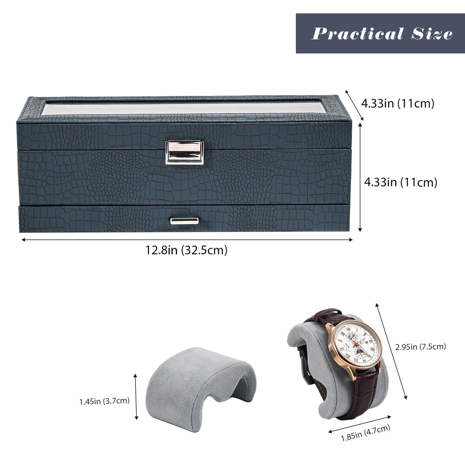 2-Layer Mens Jewelry Organizer Storage Holder, Birthday Valentine Gifts for Men