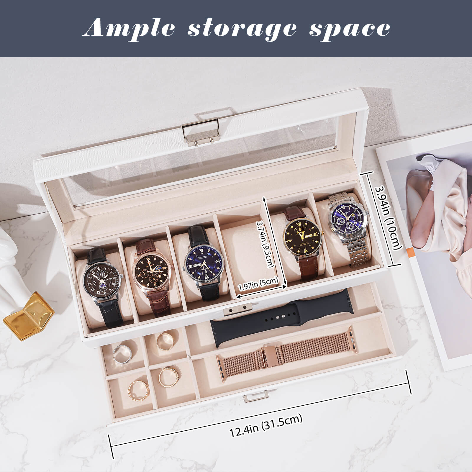 2-Layer Jewelry Organizer Storage Holder