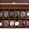 Watch Box Organizer, 12 Slot Watch Display Case With Glass Lid, Watch Storage Holder Mens Watch Case, Anniversary Birthday Christmas Gifts for Men Women
