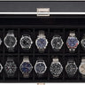 Watch Box Organizer, 14 Slot Watch Display Case With Glass Lid, Watch Storage Holder Mens Watch Case, Anniversary Birthday Christmas Gifts for Men Women