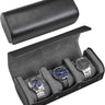 Watch Travel Case, 3 Slots PU Leather Watch Roll Box for Men, Portable Watch Holder Organizer, Gifts Ideas