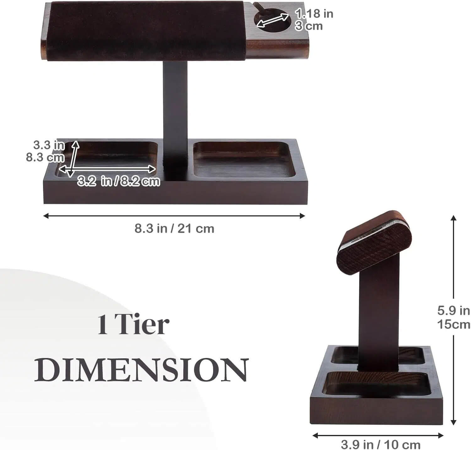 Wood Watch Display Stand Holder for Men