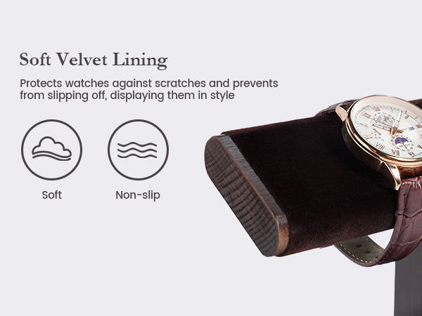 Wood Watch Display Stand Holder for Men, Wristwatch Tower with T-Bar Design, Hanging Watch Rack, Wooden Wrist Watch Tree