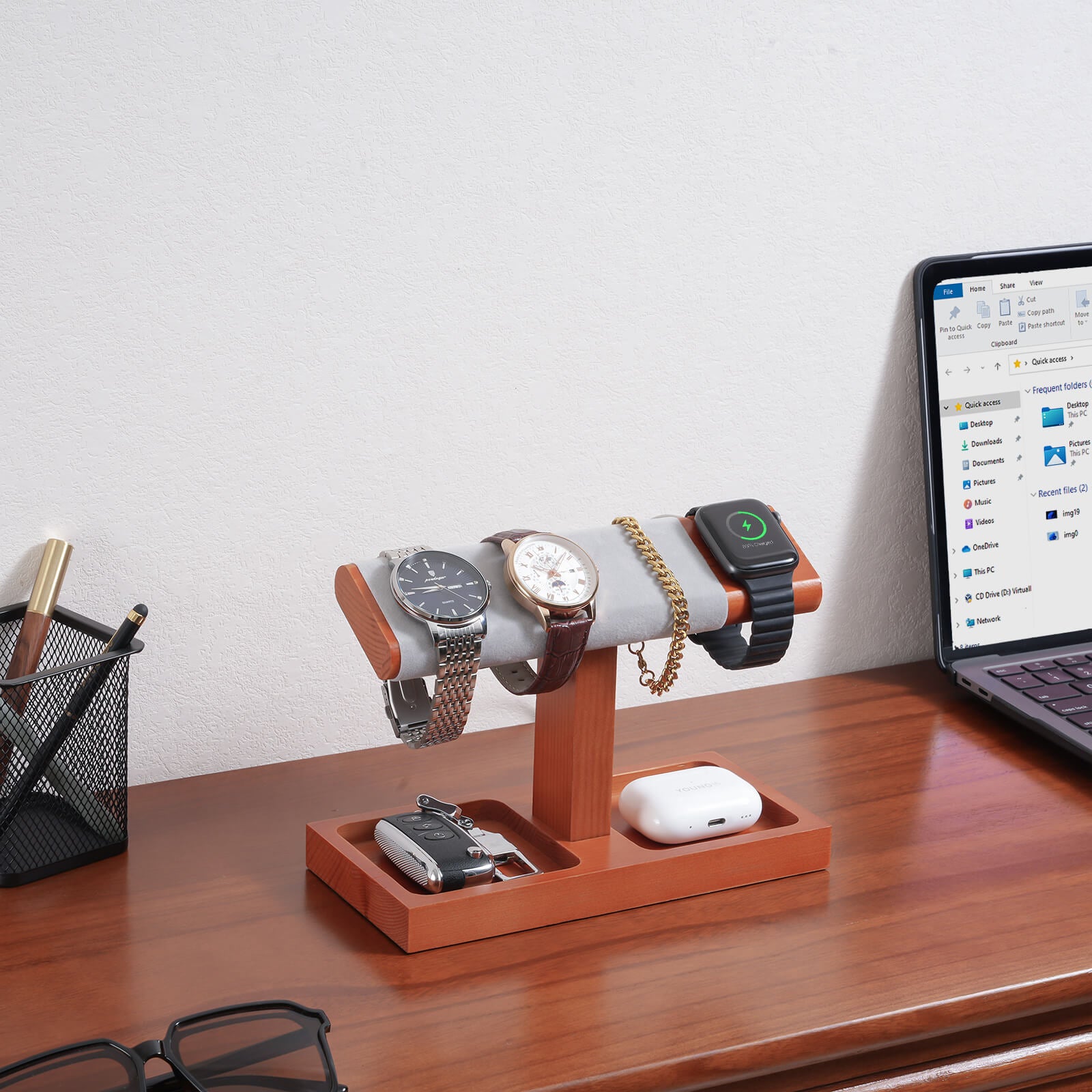 Wood Watch Display Stand Holder for Men