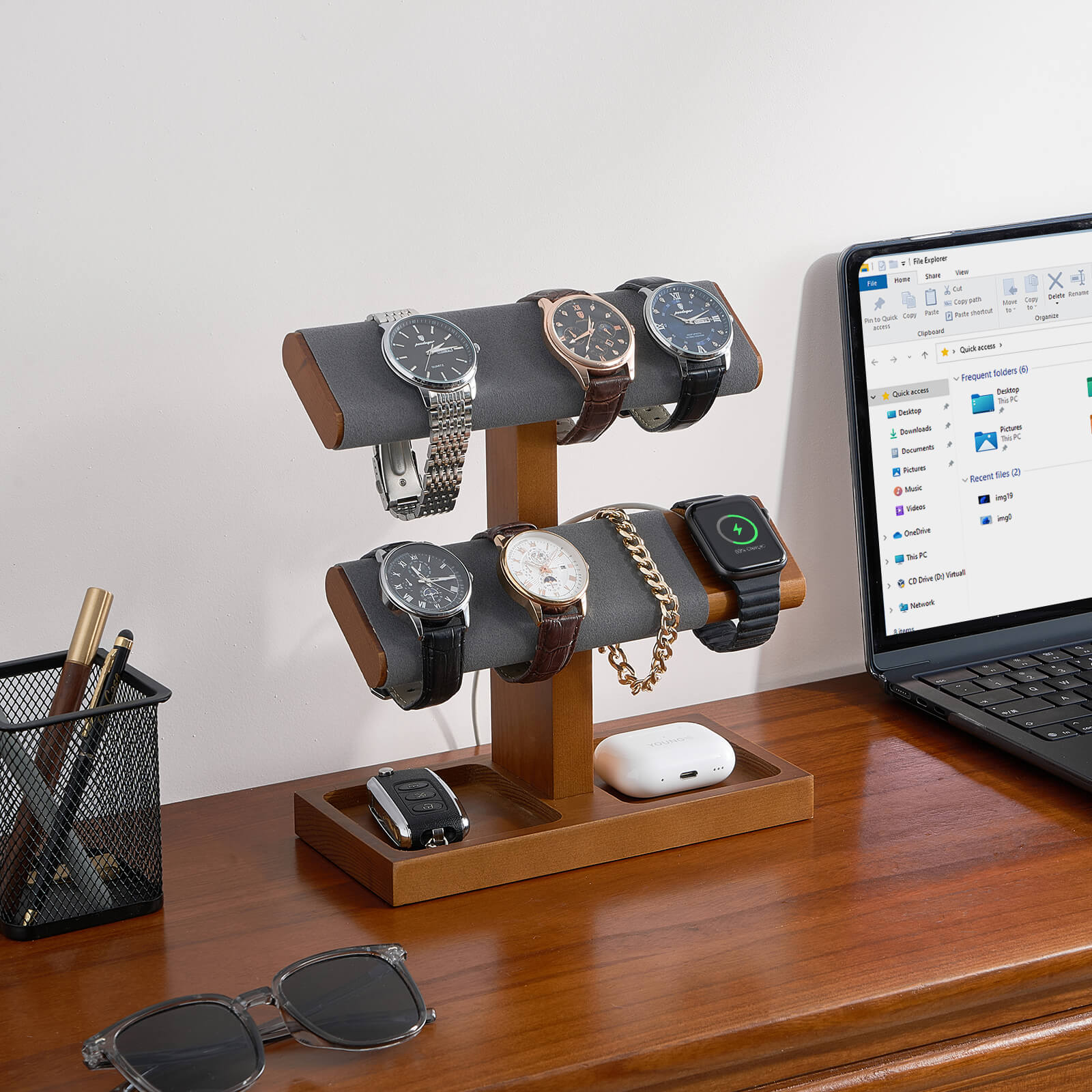 Wood Watch Display Stand Holder for Men
