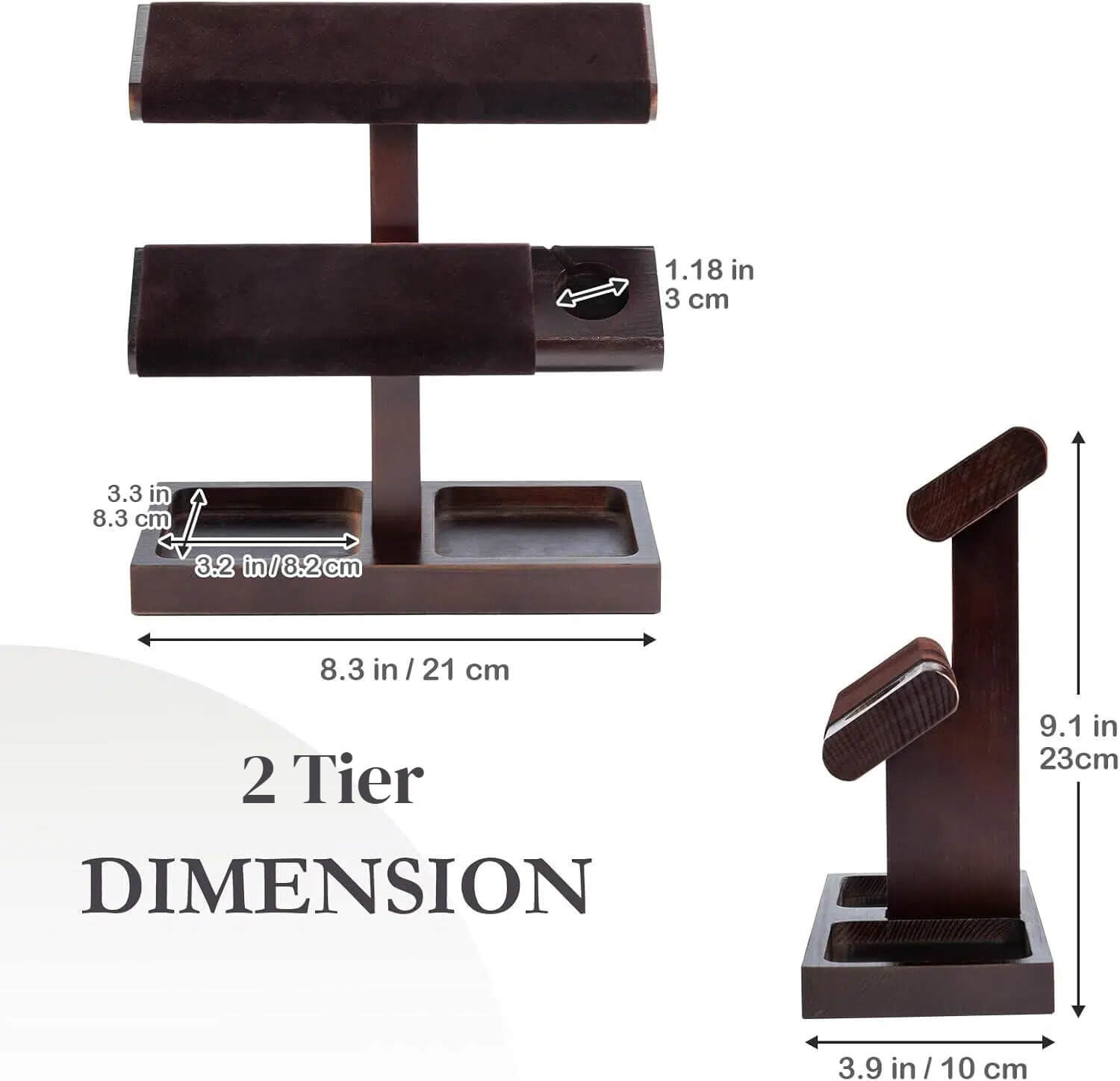 Wood Watch Display Stand Holder for Men