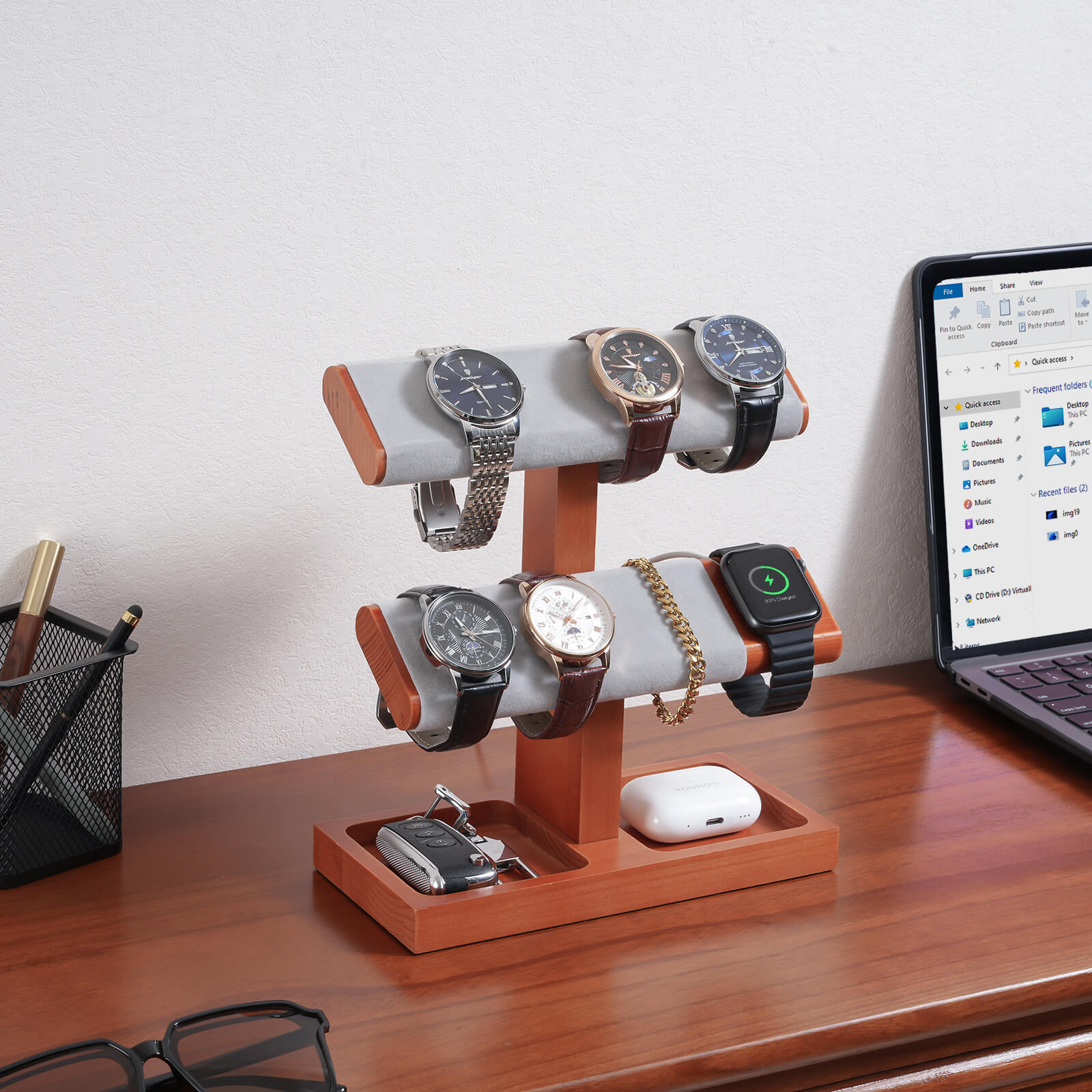Wood Watch Display Stand Holder for Men
