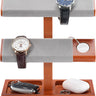 Wood Watch Display Stand Holder for Men, Wristwatch Tower with T-Bar Design, Hanging Watch Rack, Wooden Wrist Watch Tree