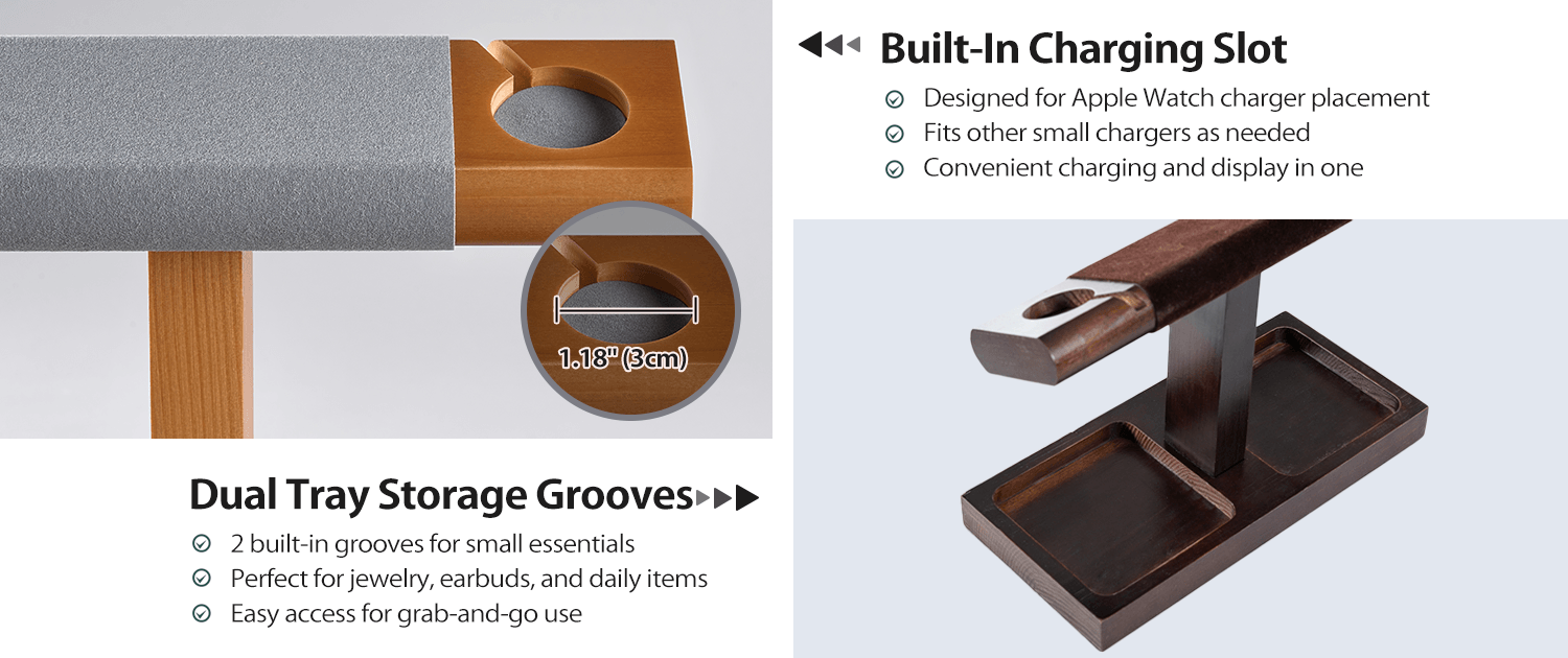 Wood Watch Display Stand Holder for Men