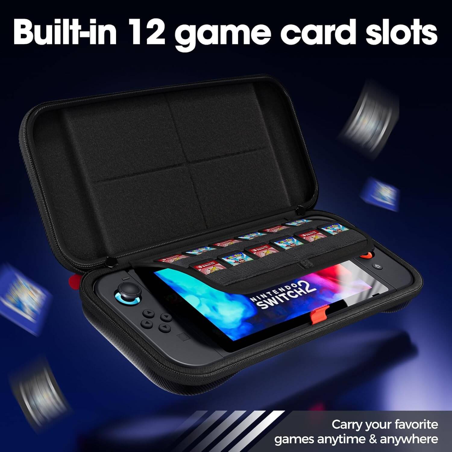 ProCase Slim Carrying Case for Nintendo Switch 2 2025 Black