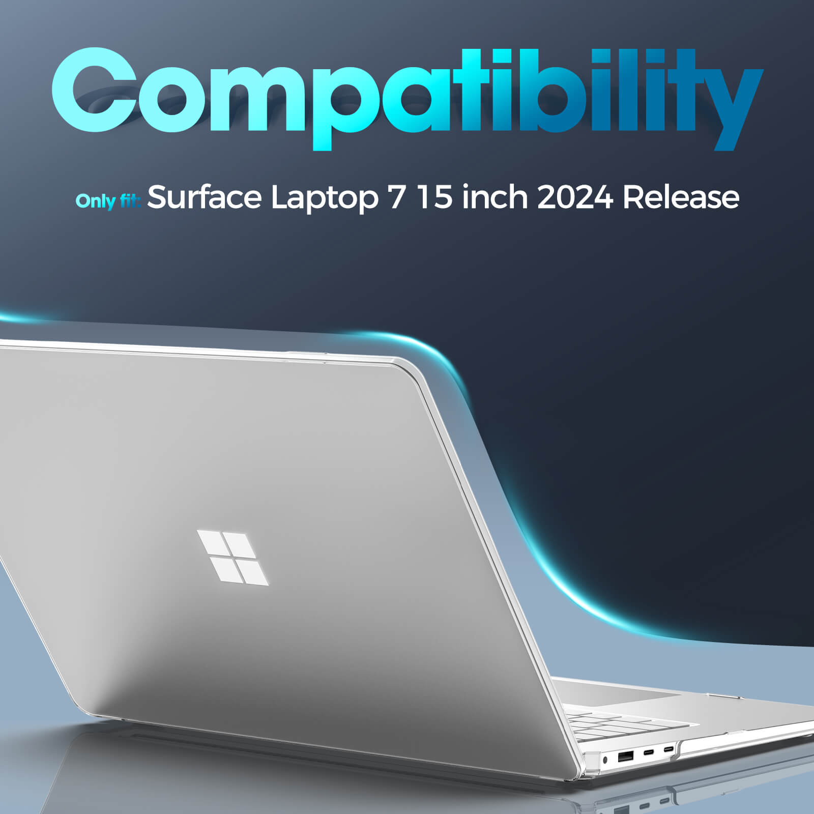 Protective Case for 15 Inch Microsoft Surface Laptop 7 2024