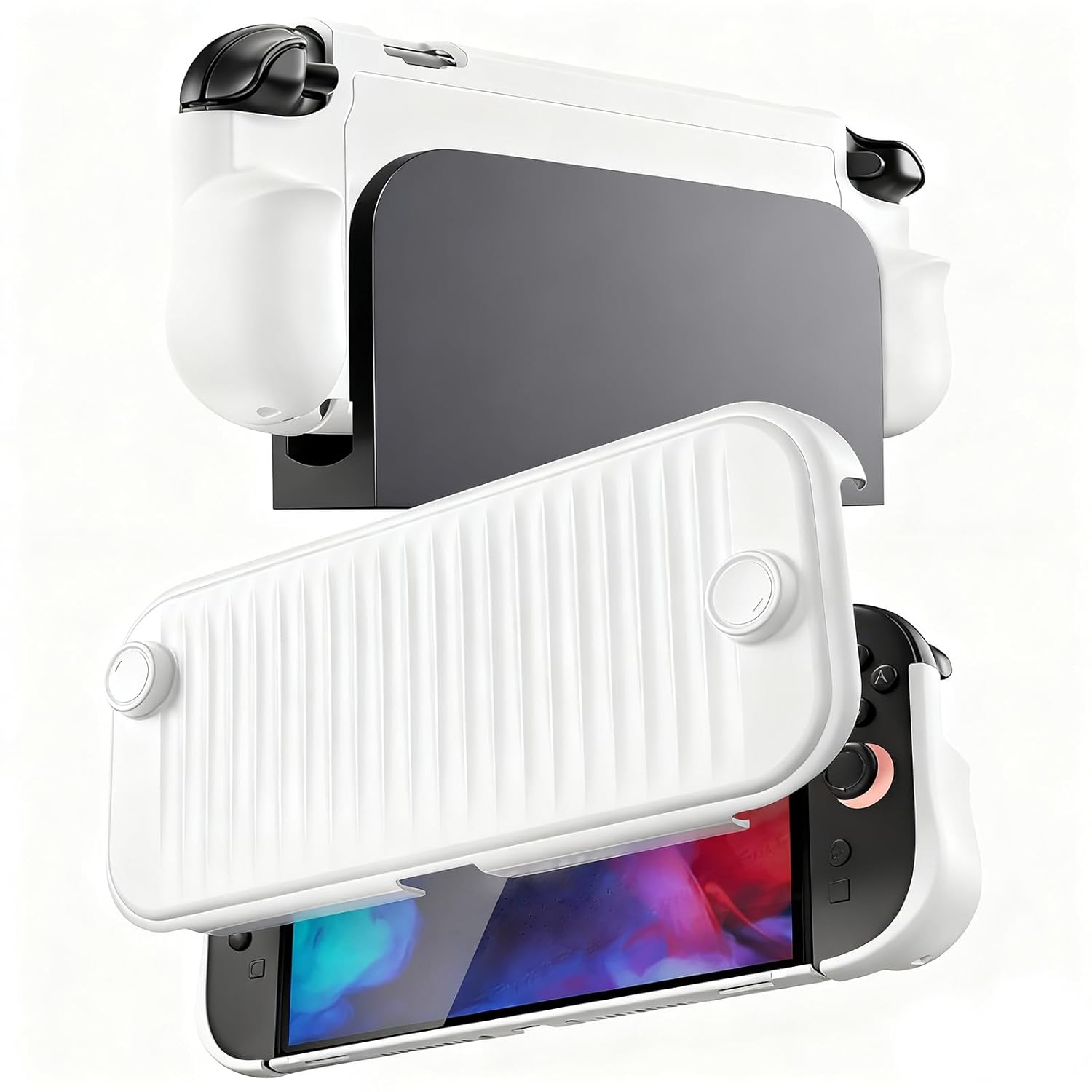 Dockable Grip Case for Switch 2, white