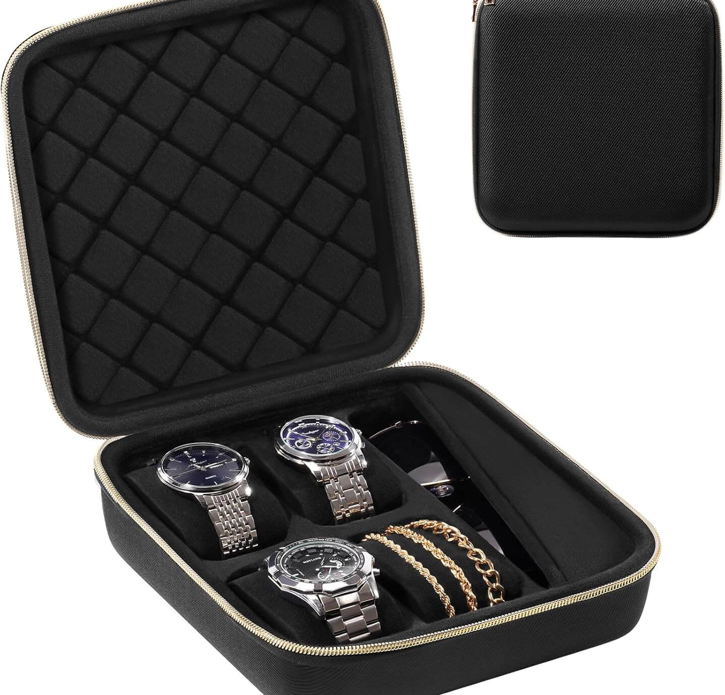 ProCase 4 Hard Shell Slots Travel Watch Case
