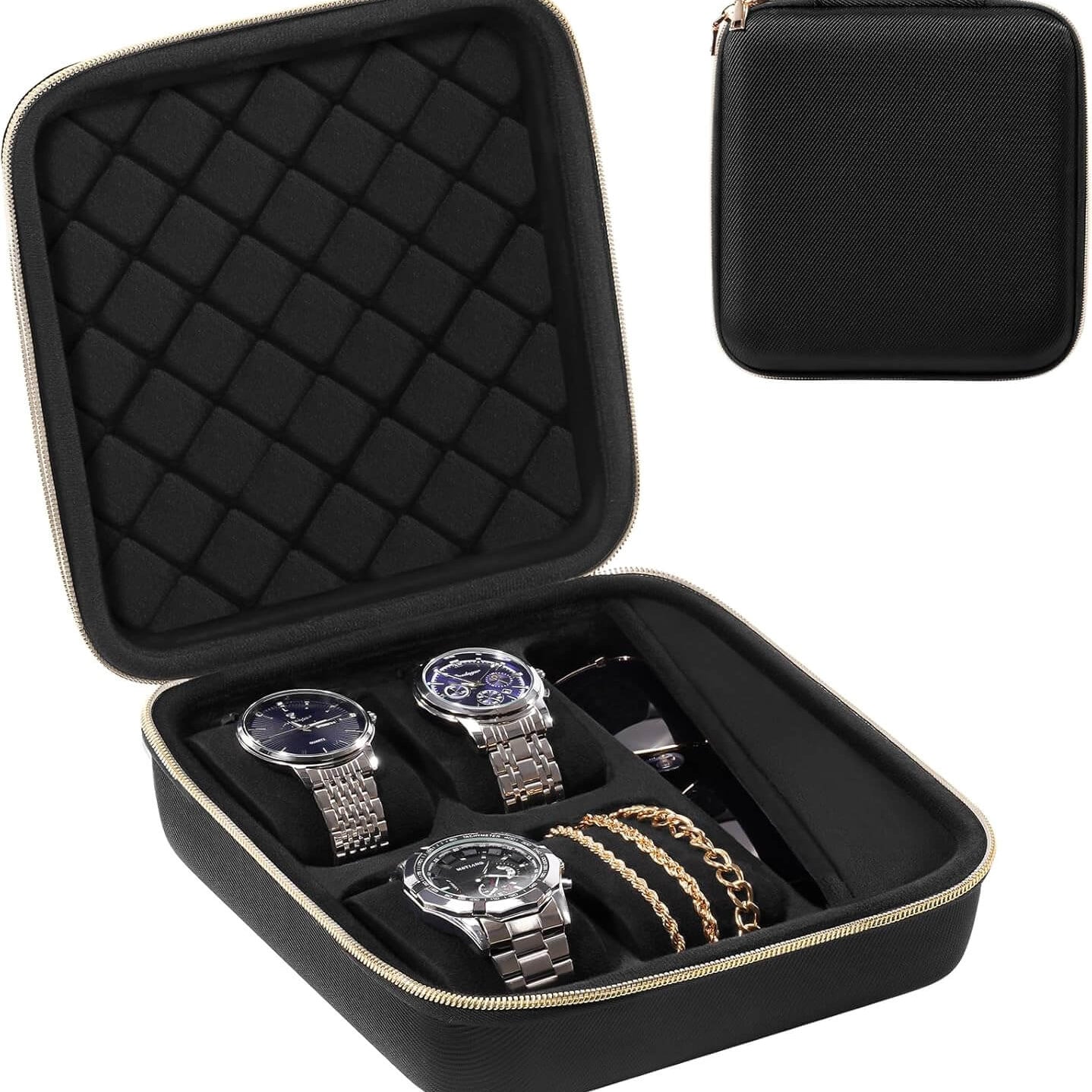 ProCase 4 Hard Shell Slots Travel Watch Case