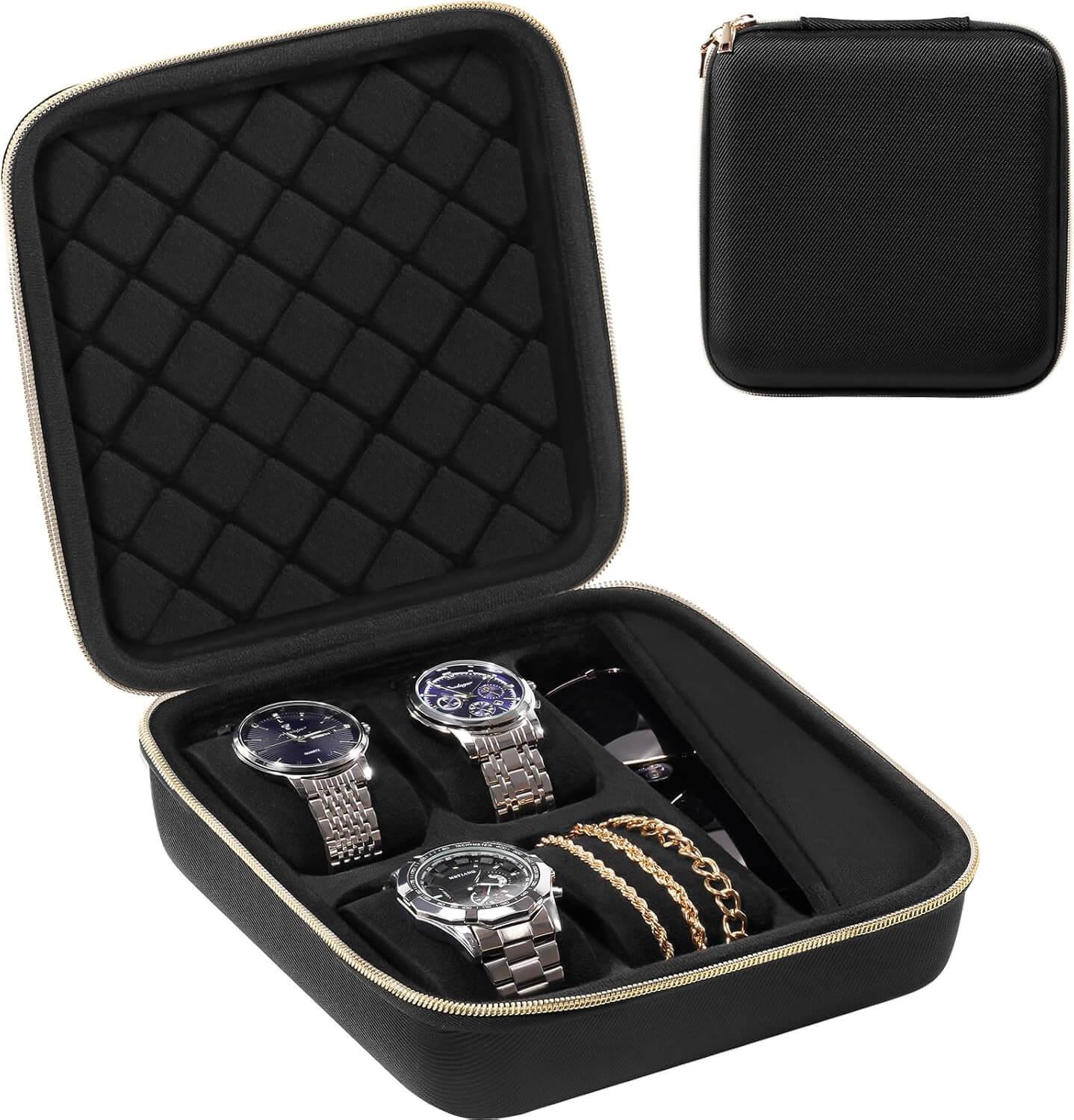 ProCase 4 Hard Shell Slots Travel Watch Case