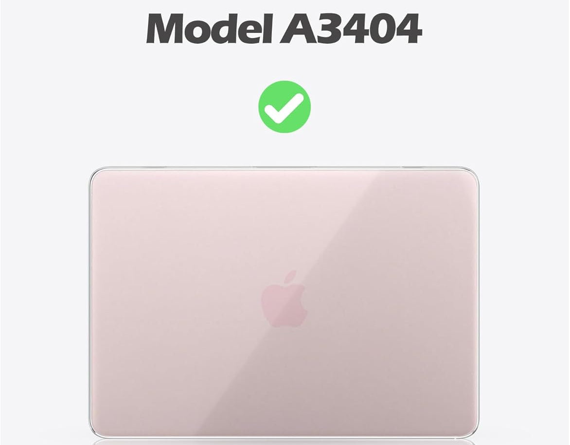 Pink laptop case with text indicating compatibility for 2026 MacBook Neo 13" Model A3404