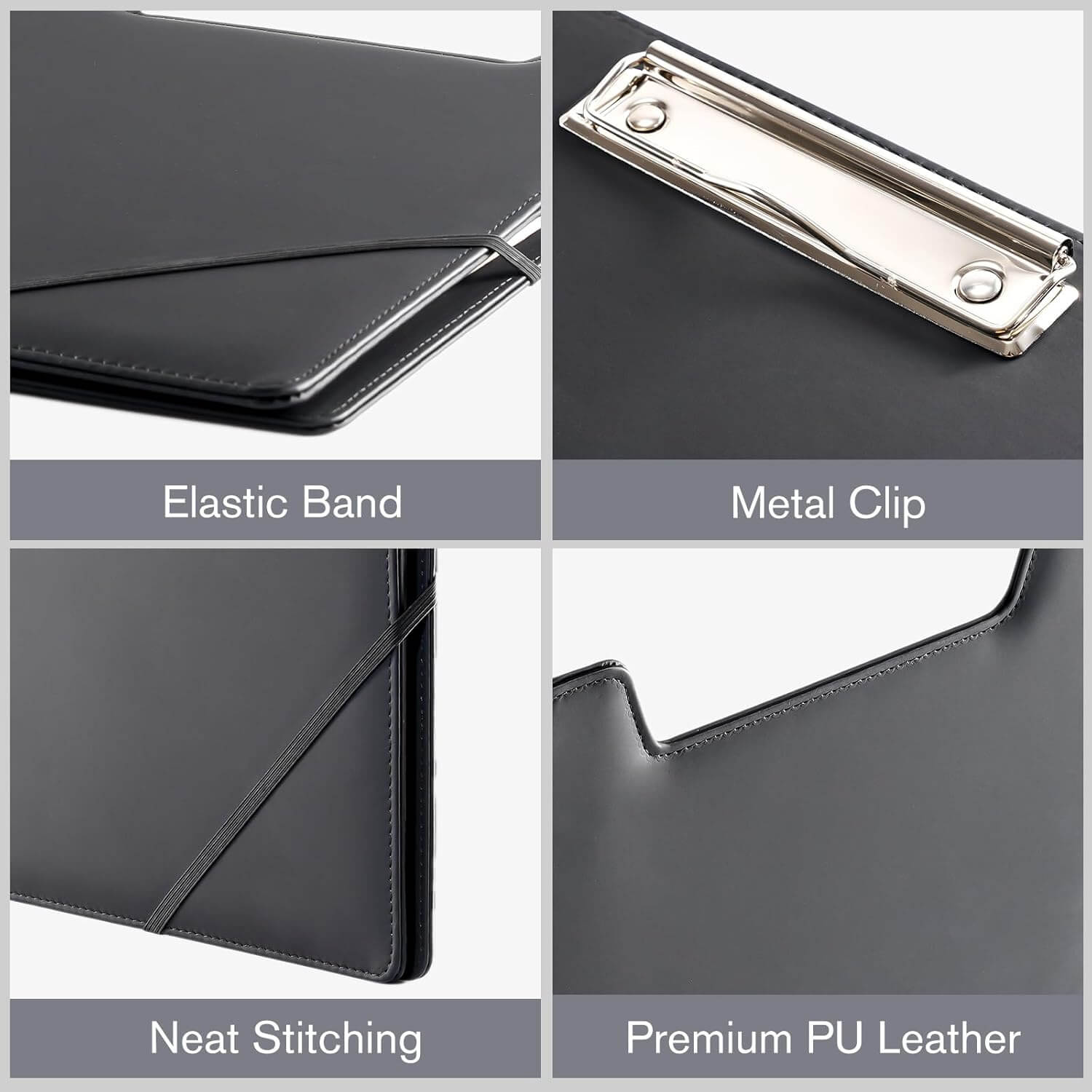 ProCase Leather Business Padfolio Clipboard Folder Black